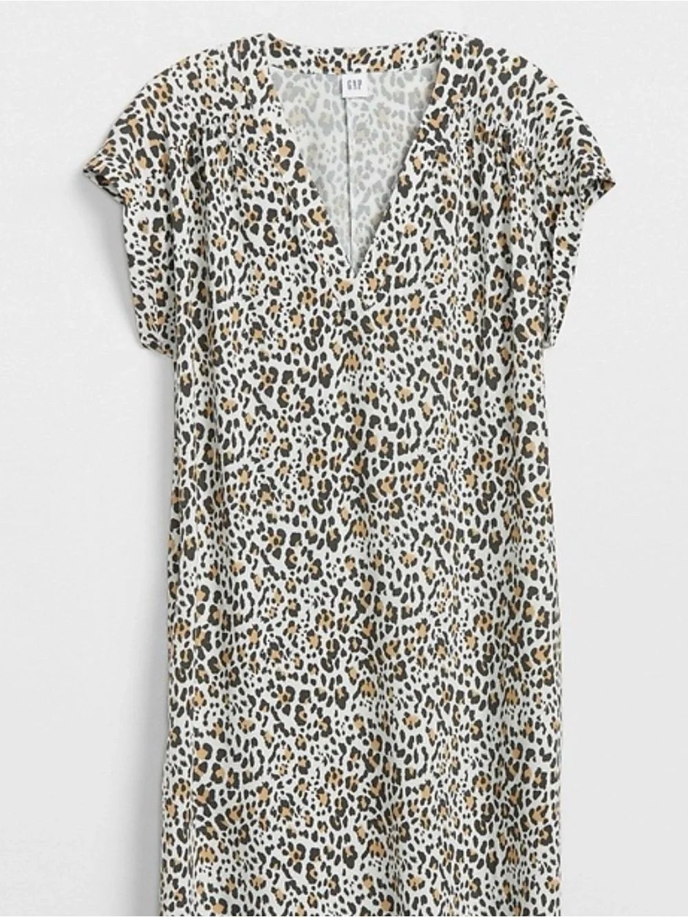 0118 GAP Leopard Print Mini Dress in White, Brown, Black